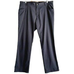 ALBERTO Stony Ceramica Check Modern Fit 5 Pocket Dress Pants Sz L Flawed